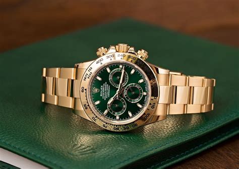 rolex mens green|Rolex with a green face.